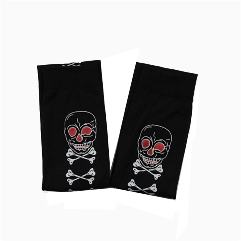 

Женские чулки выше колена с рисунком скелета костяного черепа паутины из жуткий страх шелковистые праздничные чулки на Хэллоуин