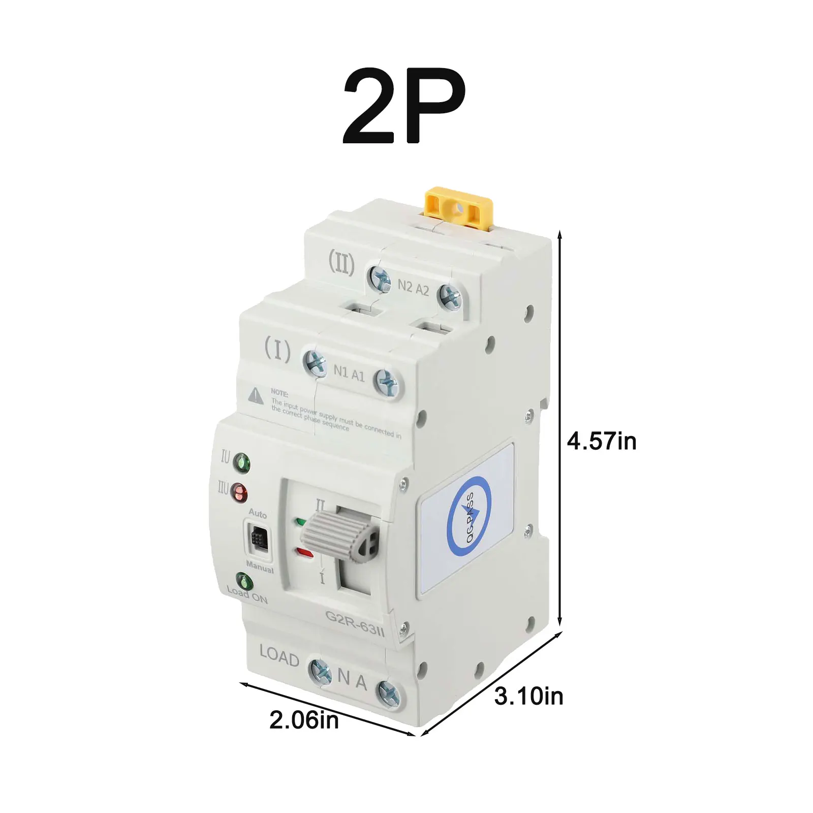 A-TS двойной мощный автоматический электрический резервный переключатель 2P 63A 220 В