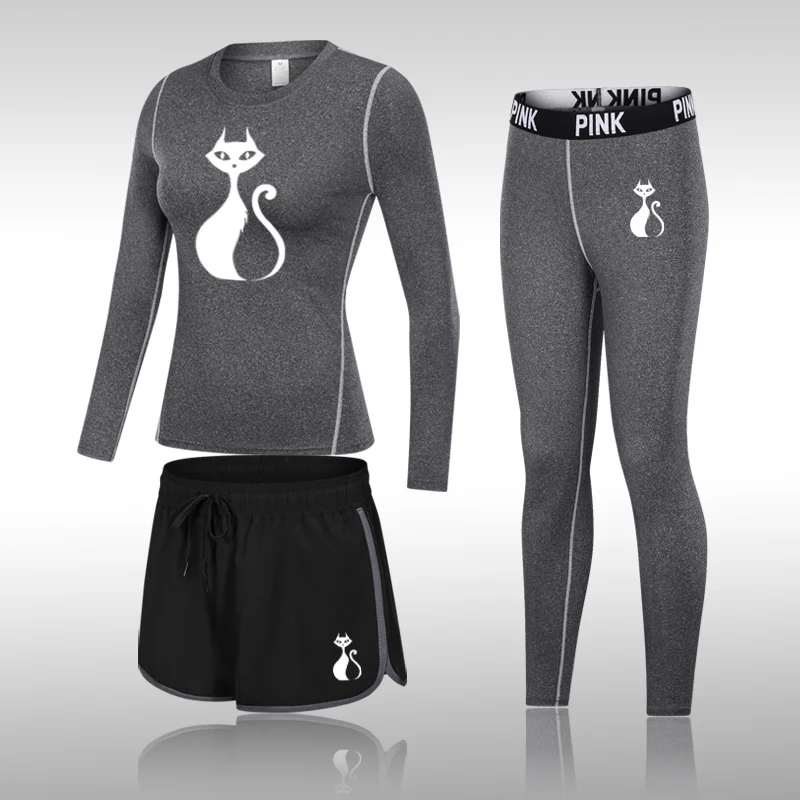 

Breathable Leggings Jogging Workout Suit Sportswear 7 Colors Yoga Set For Women Sports Fitness Gym Running Quick Dry Shirt+Pants