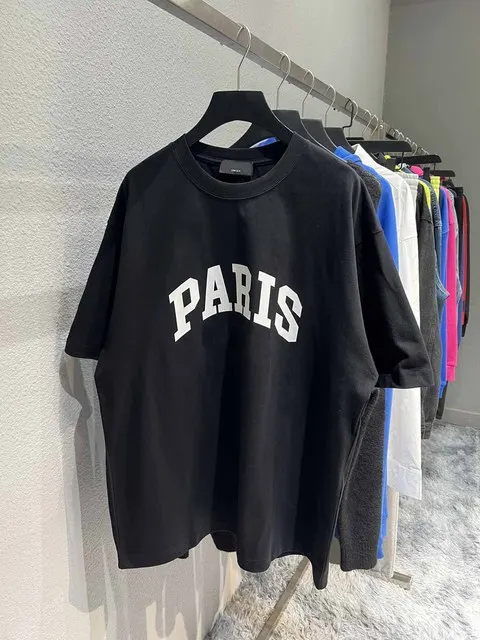 

2022 Luxury T Shirts Best Quality PARIS Logo Printed Women Men Short Sleeve Tees Hiphop Oversized Men Casual Cotton T Shirt