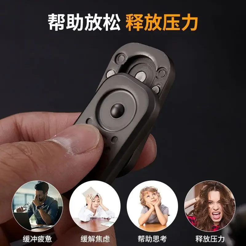 EDC Owl Fidget Slider Магнитный Металлический Push Spinner для взрослых Антистресс Снятие