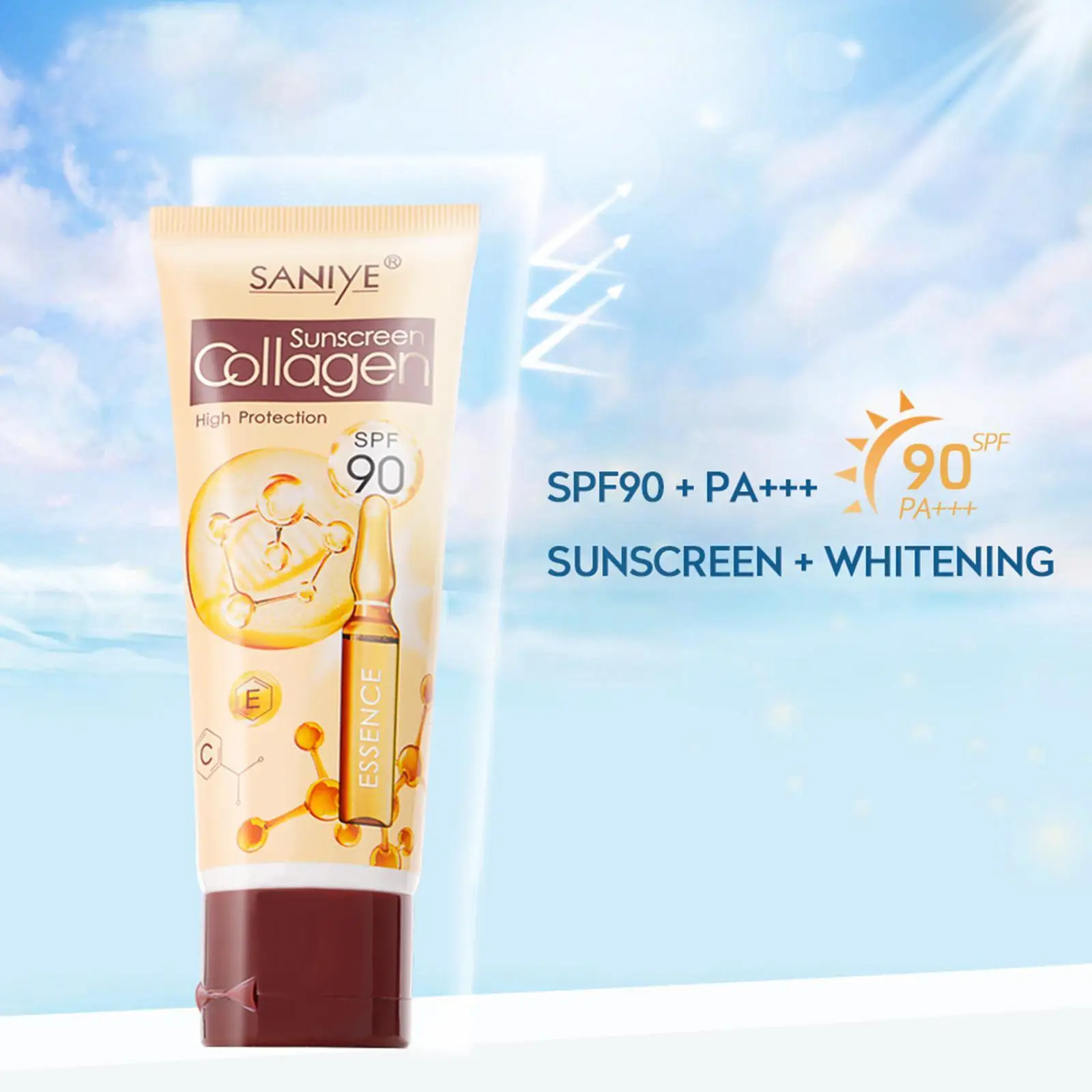 

Face Sunscreen SPF50 Protector Solar Facial Whitening Anti-Aging Moisturizing Sunblock Cream Body Protective Skin Sun Cream T0L6