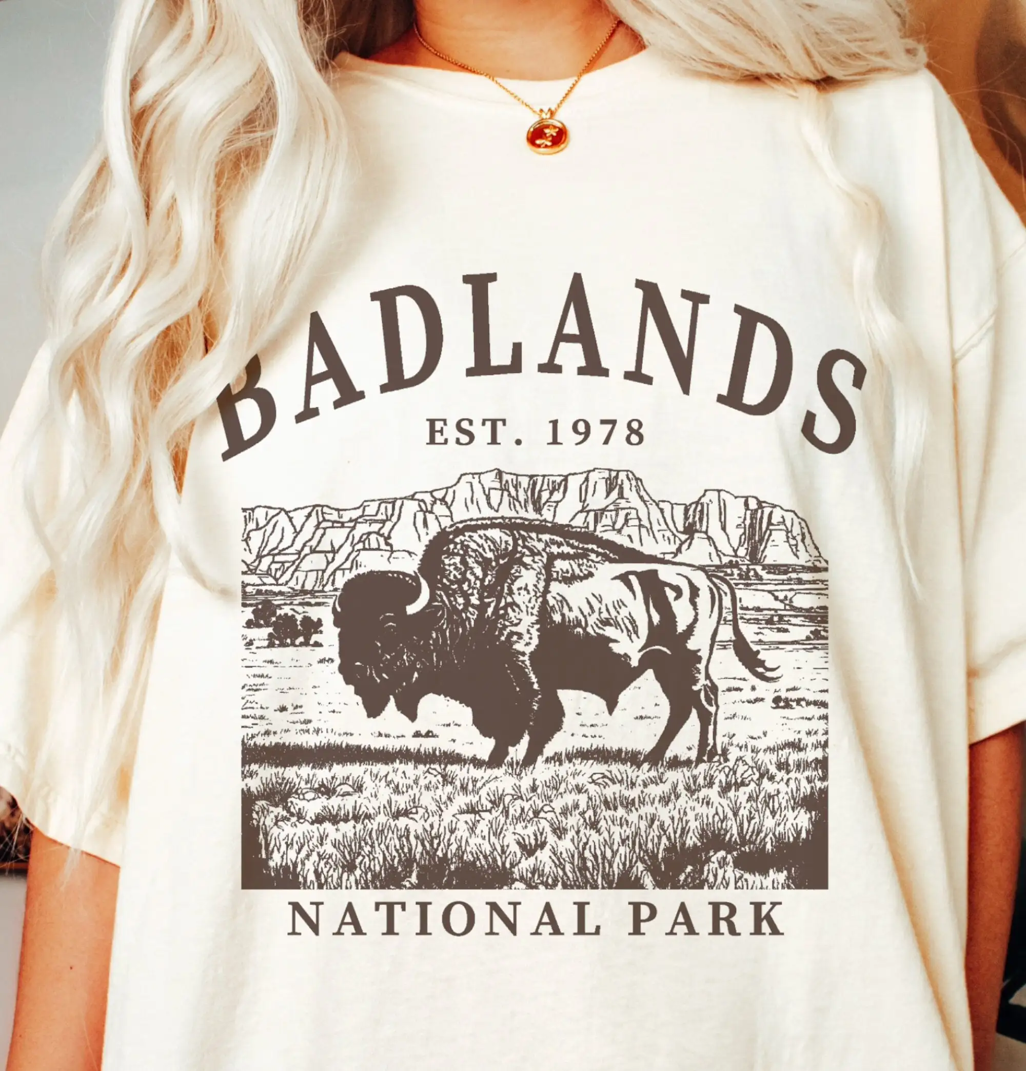 Футболка Badlands National Park Bison South Dakota Buffalo
