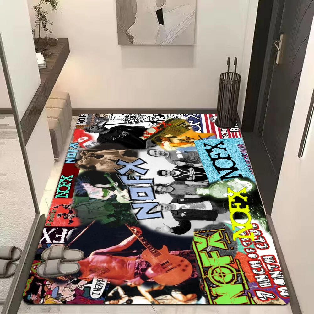 Punk Band N-NOFX Floor Mat Non-Slip Laundry Room Decor Balcony Child Living Household Carpets