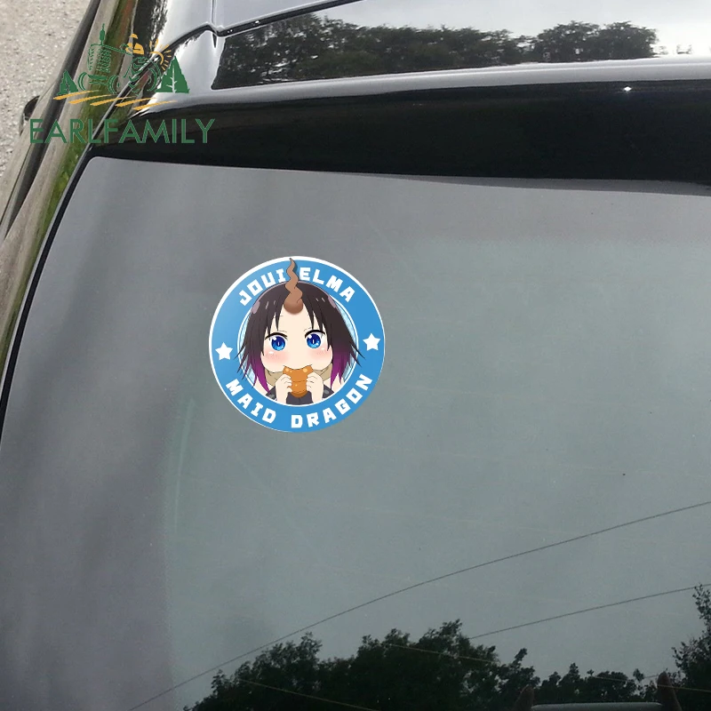EARLFAMILY 13 см x 12 8 для Kobayashi горничная Дракон искусственная простая наклейка аниме