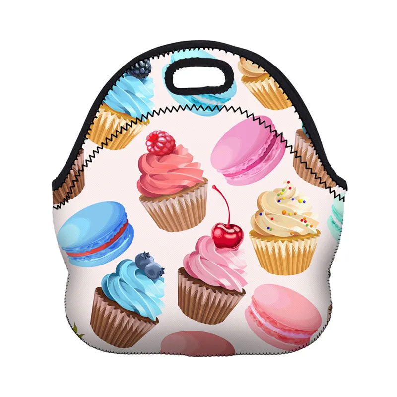 

fresh rose flower handbags picnic bags Thermal Insulated Neoprene Lunch Bag Women Kids Lunch bags Cooler Insulation picnic bag