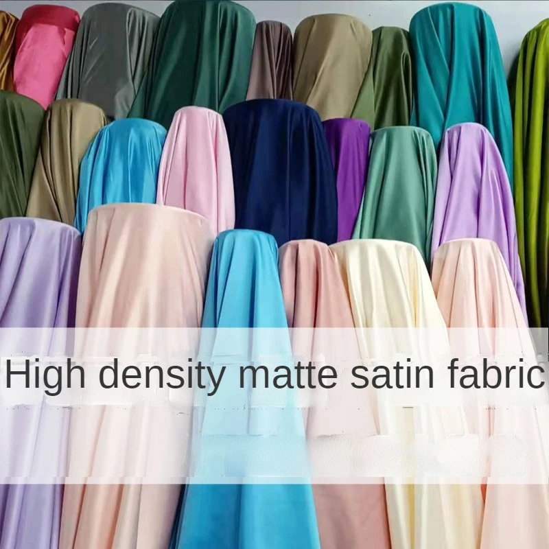 

Матовая атласная ткань с шифрованием 100 х15, 0 см, длина по метру для одежды, свадебных платьев, юбки чонсам, простая ткань для шитья «сделай сам»