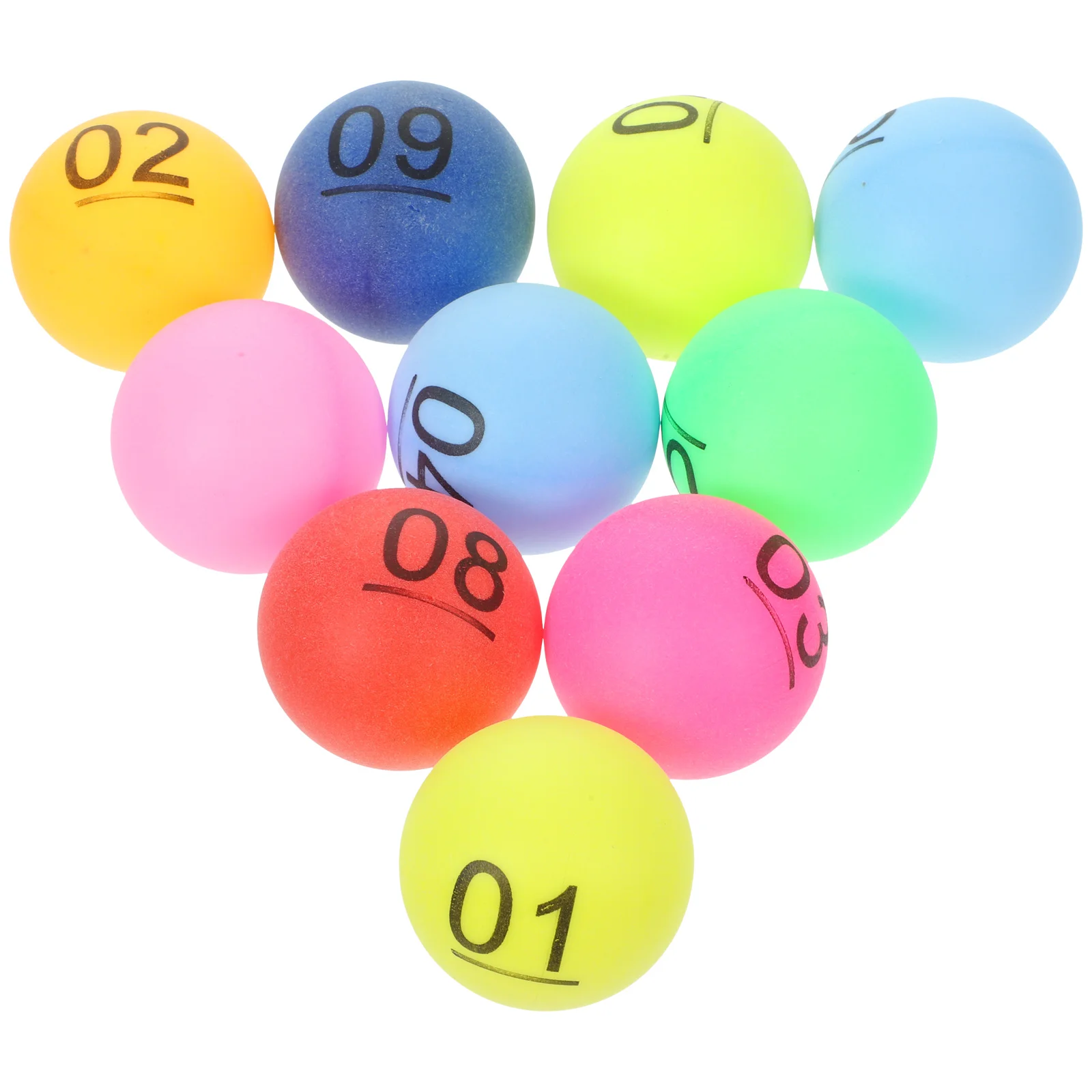 

10 Pcs Numbered Table Tennis Balls Plastic Lottery Picking Entertainment Party Activity Game