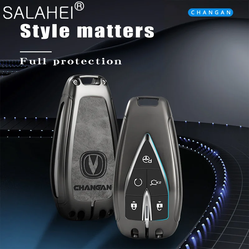 

Zinc Alloy Car Key Case Full Cover Shell Holder For Changan CS35Plus CS55Plus CS75Plus 2019 2020 Auto Key Protection Accessories