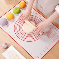 silicone baking mat non stick dough rolling pad with scale dumplings pies pizza kneading cooking plate kitchen pastry cake tray