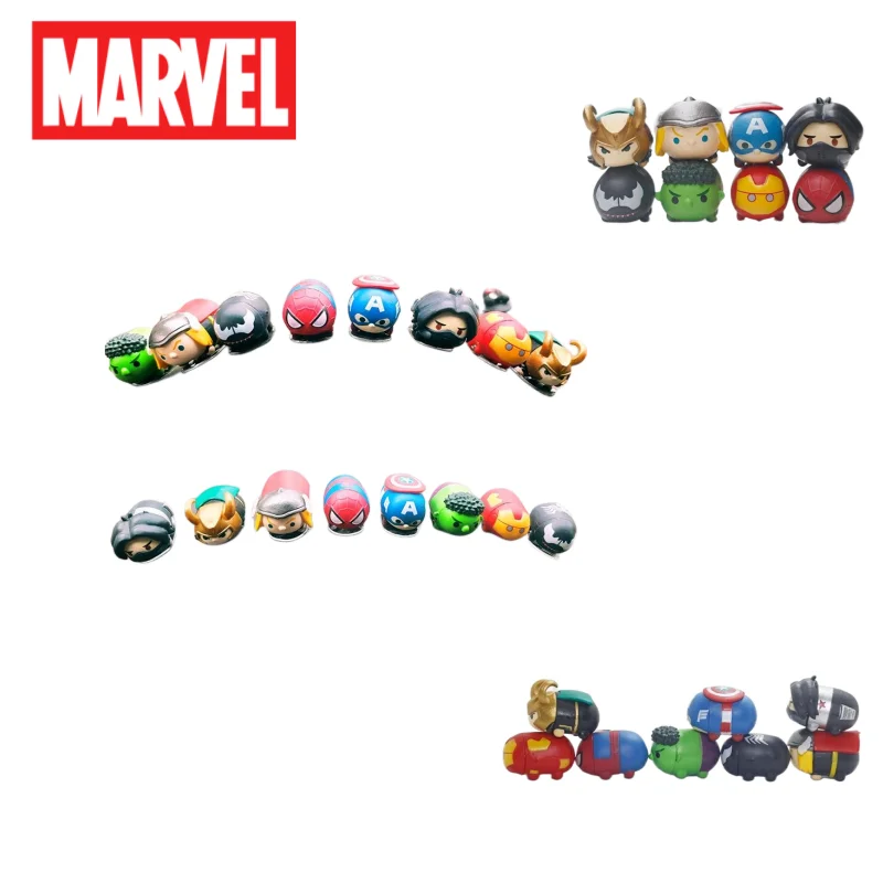 

Creative Marvel Hero Car Decoration Cartoon Avengers Alliance Spiderman Iron Man Hulk 8 Dolls Car Decoration Desktop Decoration
