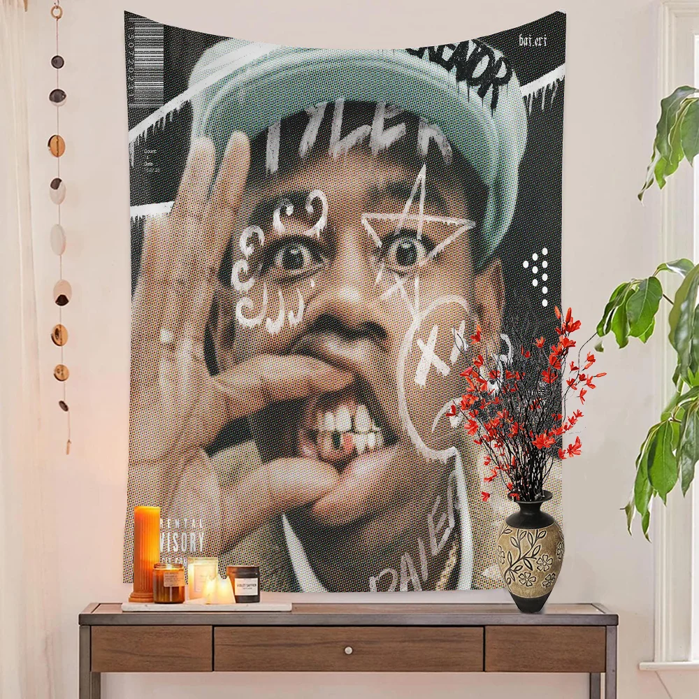 Цветочный Мальчик Тайлер Создатель Богемный Гобелен Настенный Хиппи Таро