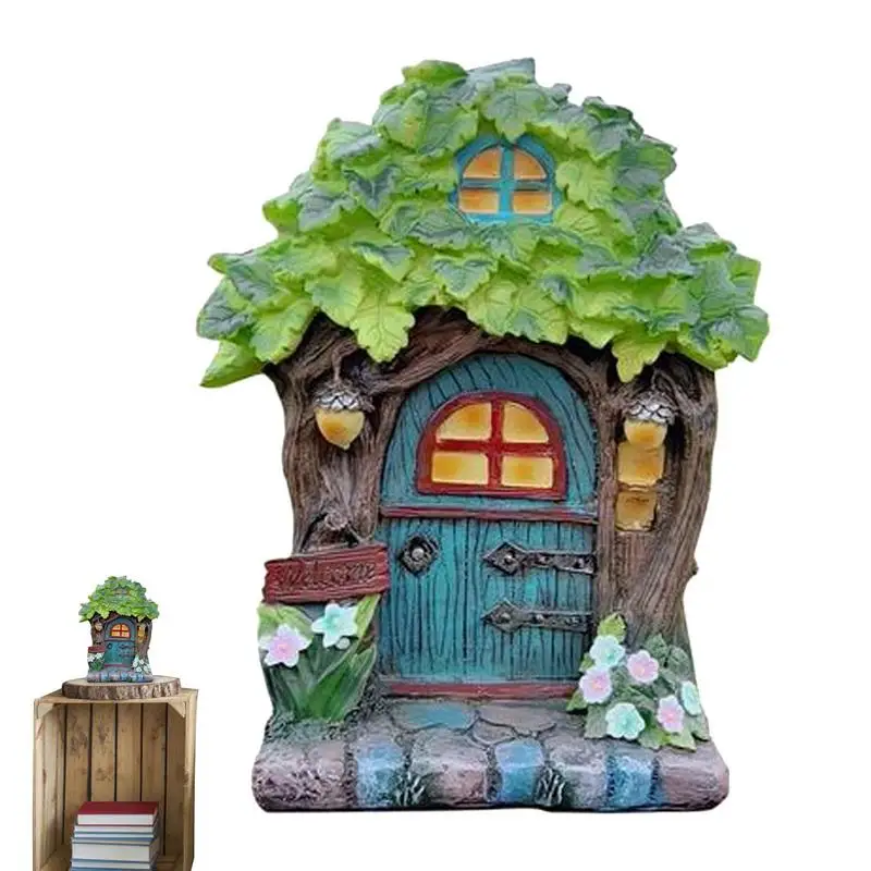 

Fairy Door Garden Miniature Trees Fairies Door Wall Hanging Decor Elf House Statue Holiday Birthday Gift Home Craft Ornaments