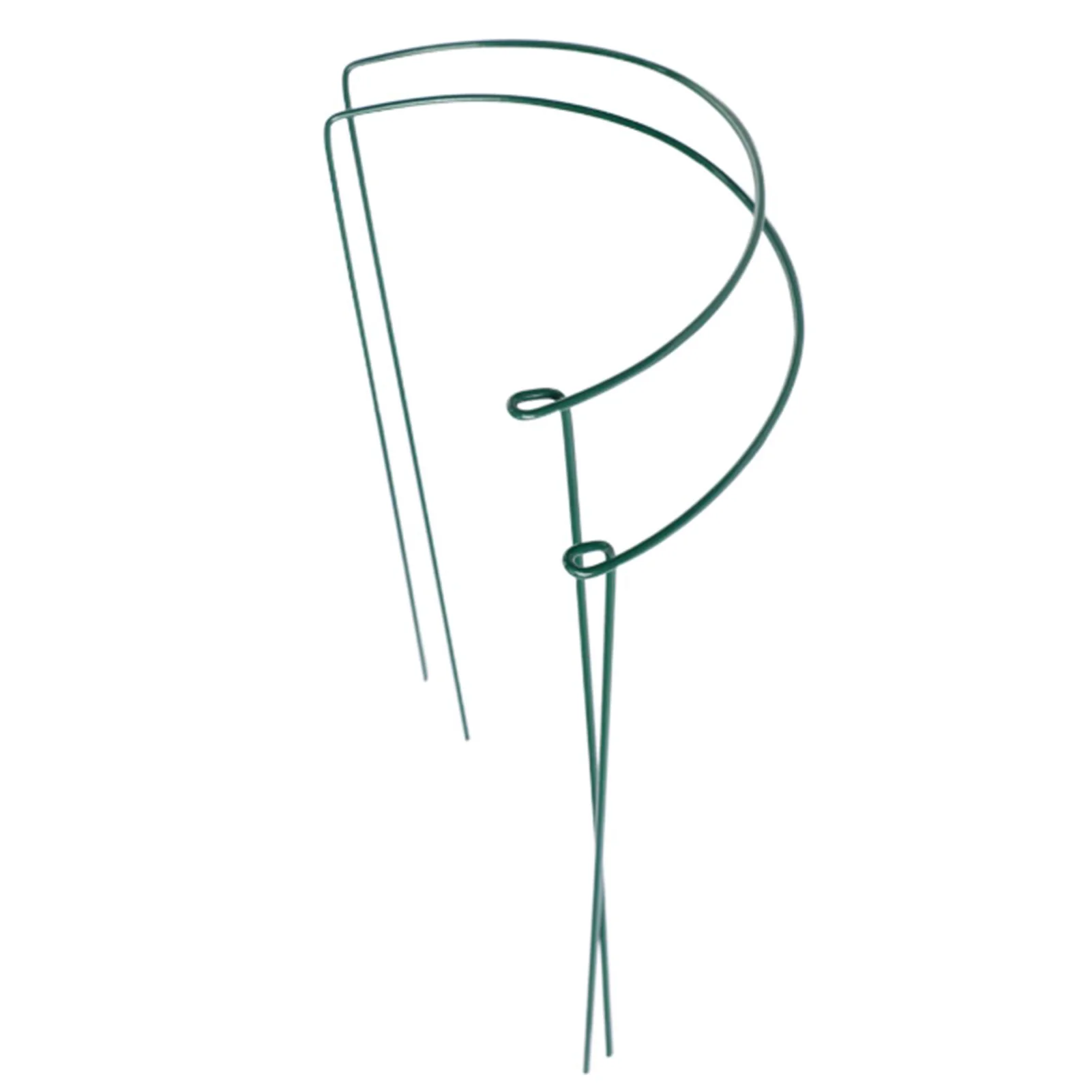 

2pcs Durable Farming Outdoor Garden Metal Flower Stand Easy Apply Plant Support Stake Half Round Yard Vertical Climbing Home