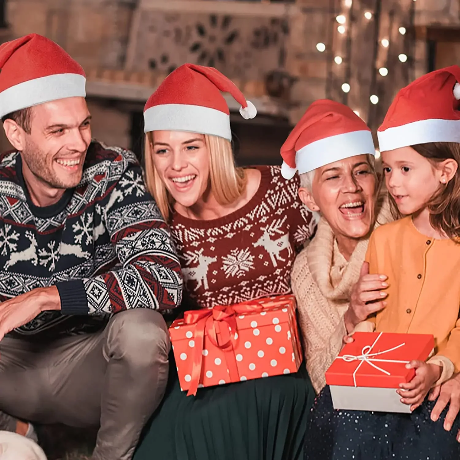 10/1 шт. новогодние шапки унисекс для взрослых и детей