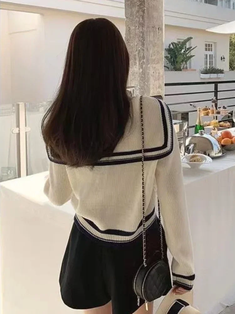 Кардиган женский с морячным воротником