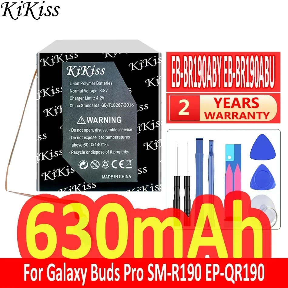 Мощный аккумулятор KiKiss емкостью 630 мАч EB-BR190ABY EB-BR190ABU для наушников SAMSUNG Galaxy Buds Pro