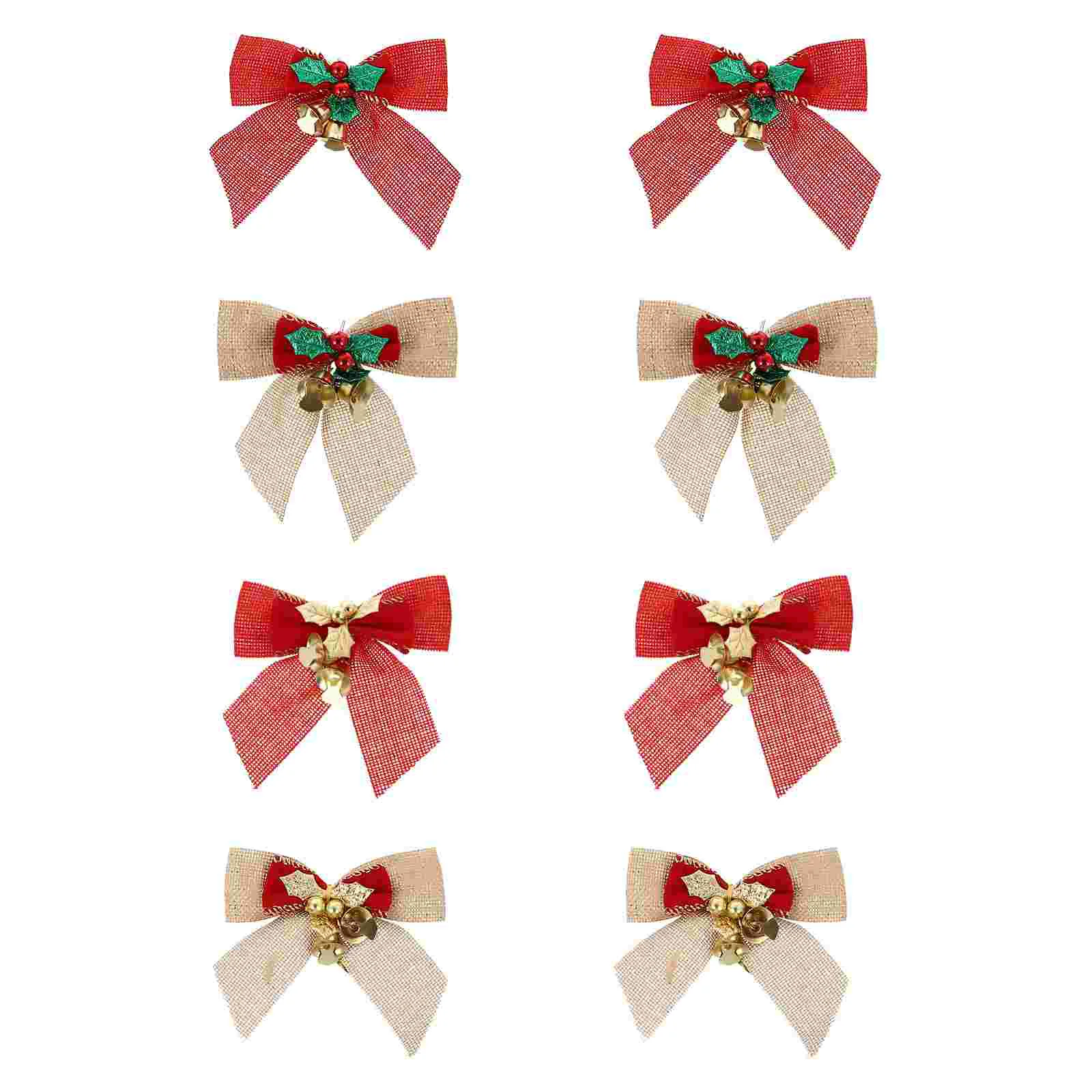 

Christmas Bows Bow Tree Garland Wreath Door Frontdecorative Knotdecors Bowknot Burlap Decorations Ornaments Bowknots