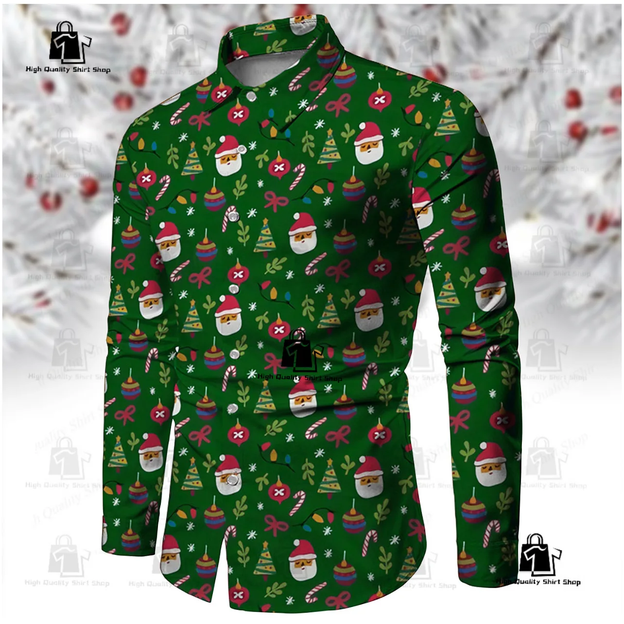 Многоцветная рождественская рубашка из бамбукового волокна