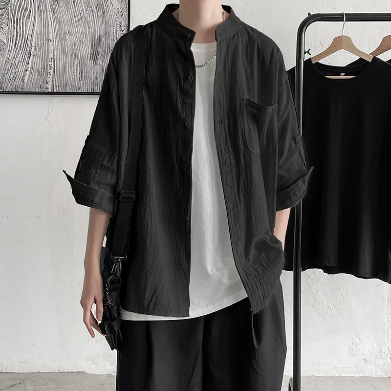 

2023 New Luxury Designer Men Solid Color Shirt Casual Shirt Jacket White Shirt Comfortable Men Clothing