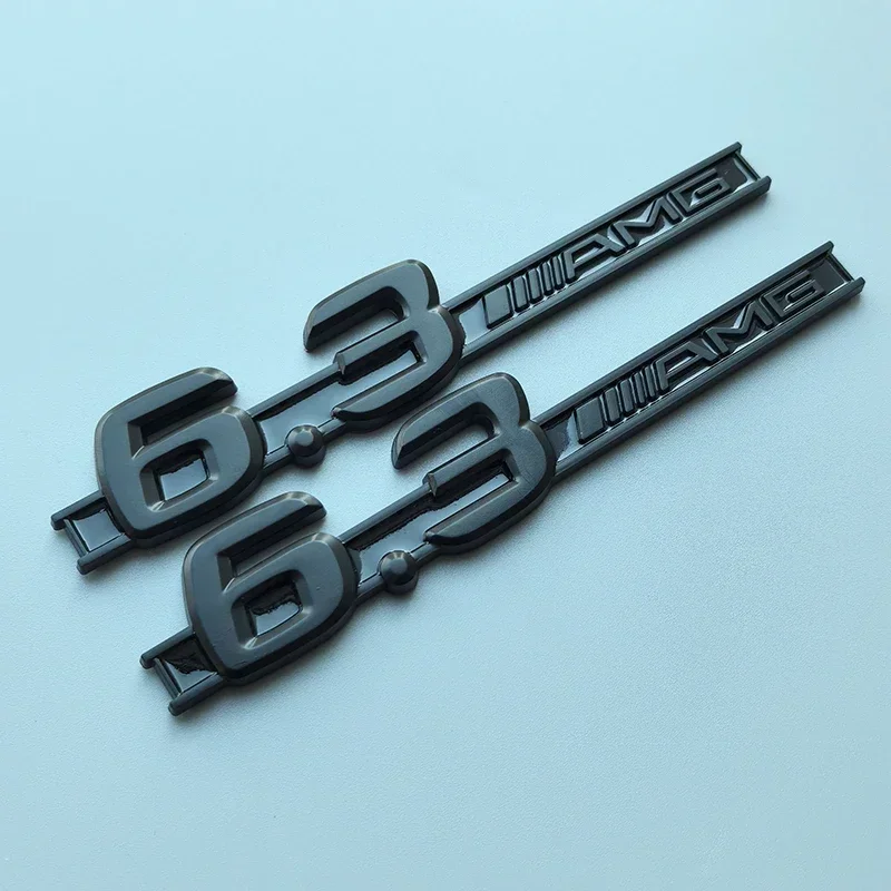 

2 шт., 2013 г., старые плоские буквы, цифры, эмблема из АБС-пластика для Mercedes Benz C63 6,3 AMG, наклейка с логотипом бокового крыла автомобиля, хром, черный, красный