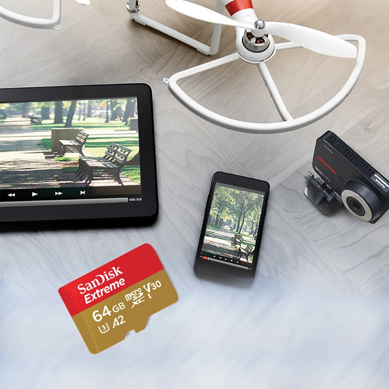 Карты SanDisk Extreme microSDHC microSDXC UHS-I 4K UHD и видео Full HD UHS Speed Class 3 (U3) Video 30 (V30)