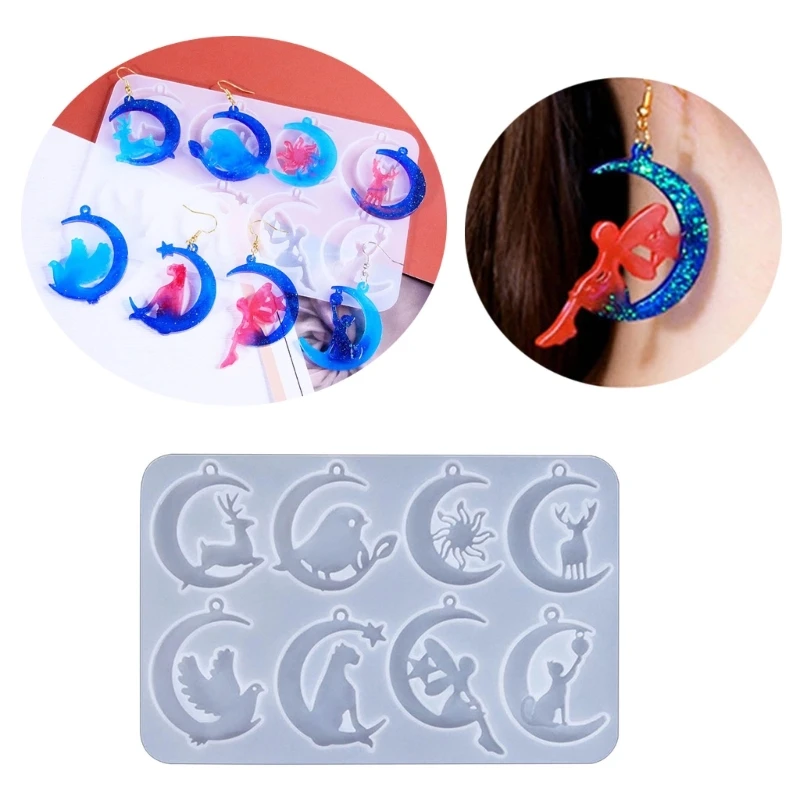 

Луна Любовь Форма Сердца Ушные Подвески Ушной Орнамент Смола Плесень Ювелирные Принадлежности