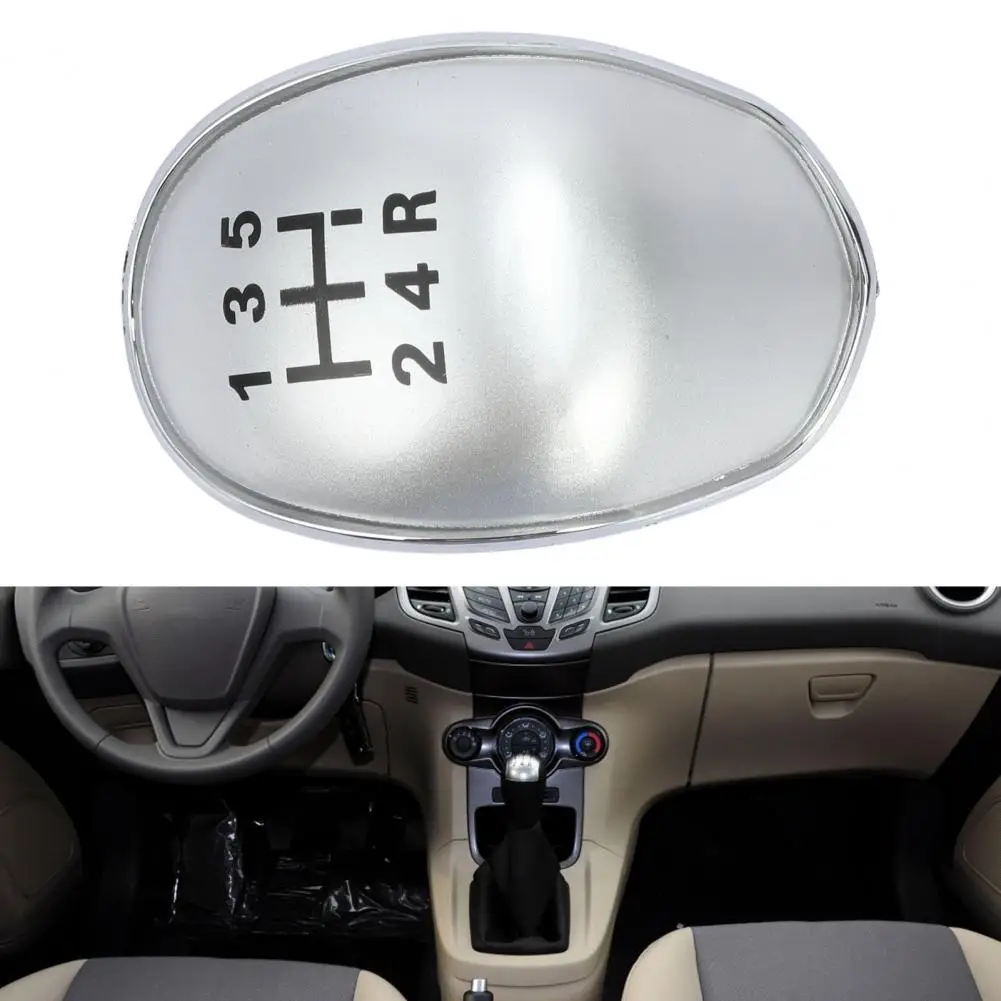 

Gear Shift Knob Emblem 5 Speed Perfect Match Plating Color Professional Gear Knob Cap Cover for Ford Mondeo Galaxy Fiesta Focus