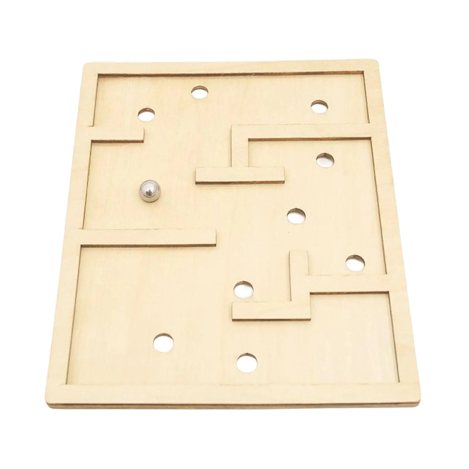 

Игра-головоломка с деревянным лабиринтом для раннего дошкольного обучения, игра-лабиринт с металлическими шариками для малышей, детей