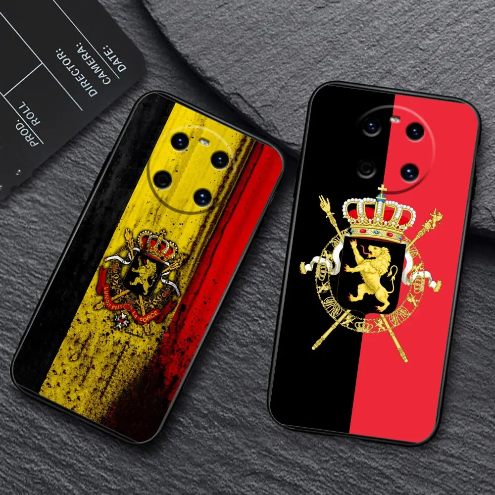 Phone Case For HUAWEI P50 P40 P30 P20 P10 P9 P8 Plus MATE 30 20 20X 10 9 8 Pro Lite Case Funda Coque Shell Cover Flag Of Belgium