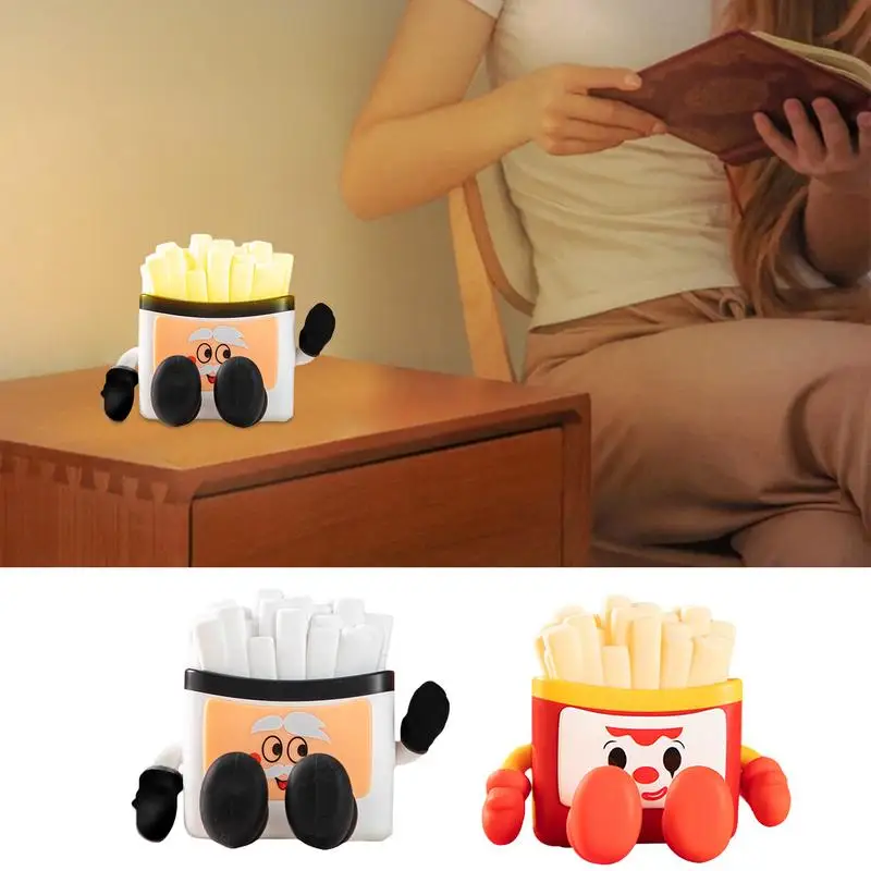 

2024 Night Light New Style Fries Shape Bedside Lamp With 3 Brightness Levels 500mAh Reading Light For Kid's Room Decoration lamp