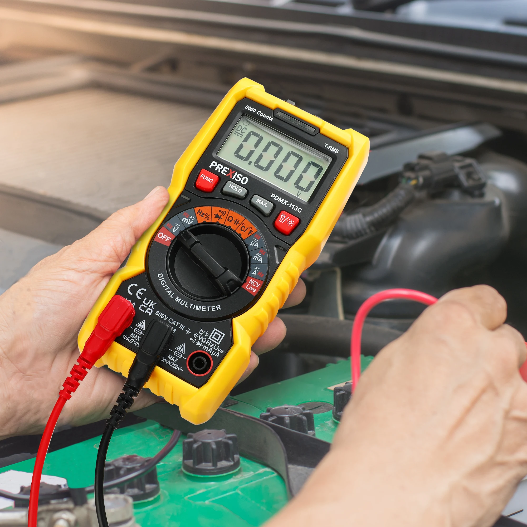 Цифровой мультиметр PREXISO ручной измерительный прибор с ЖК дисплеем и подсветкой