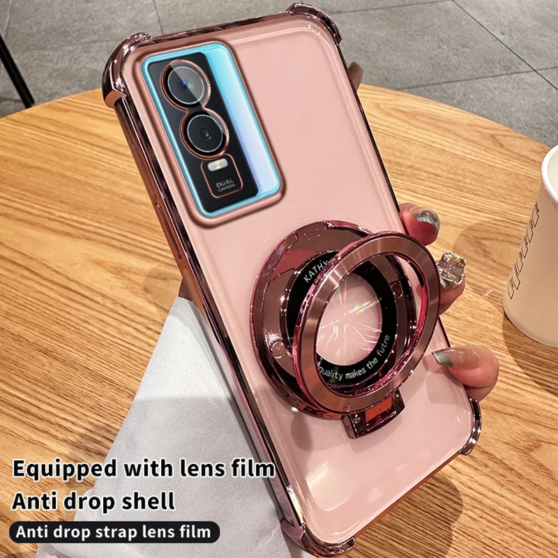 Прозрачный чехол для телефона vivo Y77 5G Y76S Y77E Y200 Y76