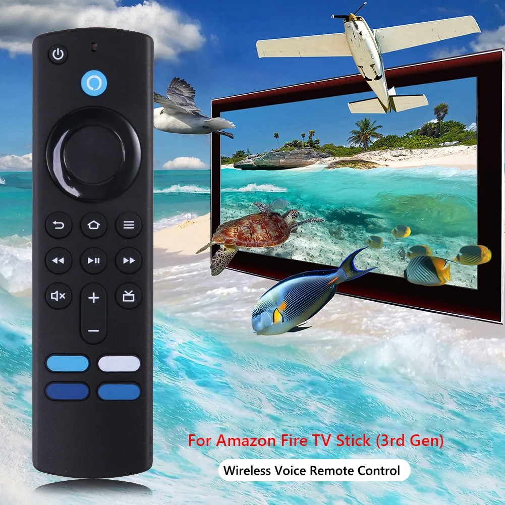 

Пластиковый пульт дистанционного управления Smart TV с голосовым управлением, сменный смарт-пульт дистанционного управления для Amazon Fire TV Stick Gen...