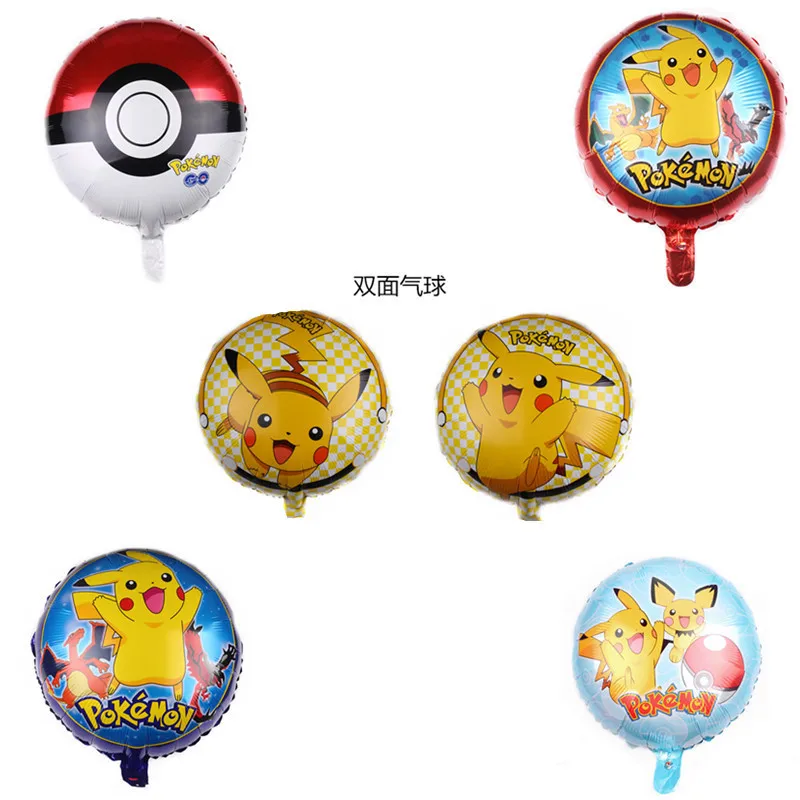 

New 18-inch Pikachu Elf Ball Aluminum Film Balloon Magic Elf Ball Cartoon Children's Birthday Balloon Party Decoration Wedding