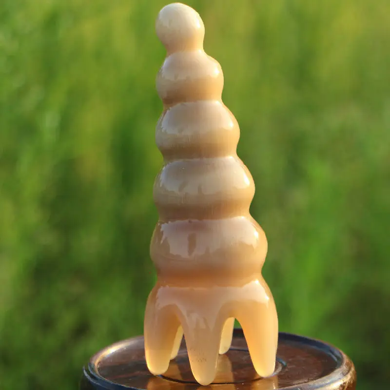 

Natural Horn Octopus Comb Wide Teeth Head Meridian Scraping Scalp Body Acupoint Massage Brushes Acupuncture Therapy Anti-Static