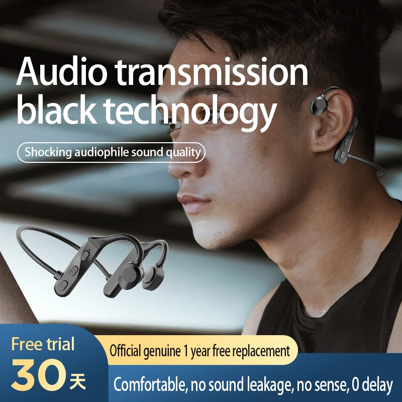 Фото Наушники Lenovo с костной проводимостью Bluetooth 5.3 для плавания, беспроводные, IPX8 водонепроницаемые, с воздушной проводимостью, новинка №3