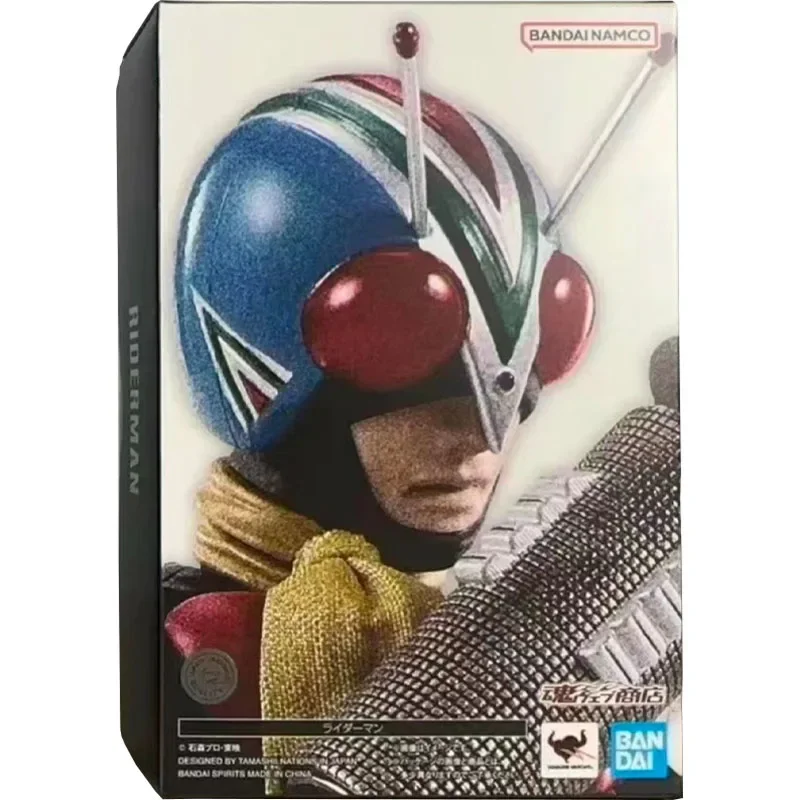 Фото Bandai натуральная фигурка Kamen Rider, модель комплекта, аниме-фигурки SHF Shinkocchou Seihou Riderman, коллекционная модель, экшн-фигурки, игрушки №2