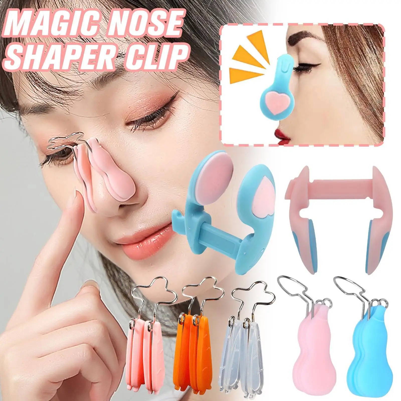 

Nose Clip Magic Nose Shaper Clip Nose Up Lifting Shaping Soft Bridge Adjustment Tools Straightening Nose Small Silicone Nos M0Z7