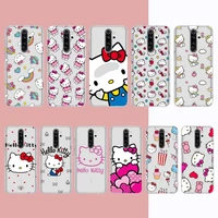 bandai hello kitty cat phone case for samsung a51 a52 a71 a12 for redmi 7 9 9a for huawei honor8x 10i clear case