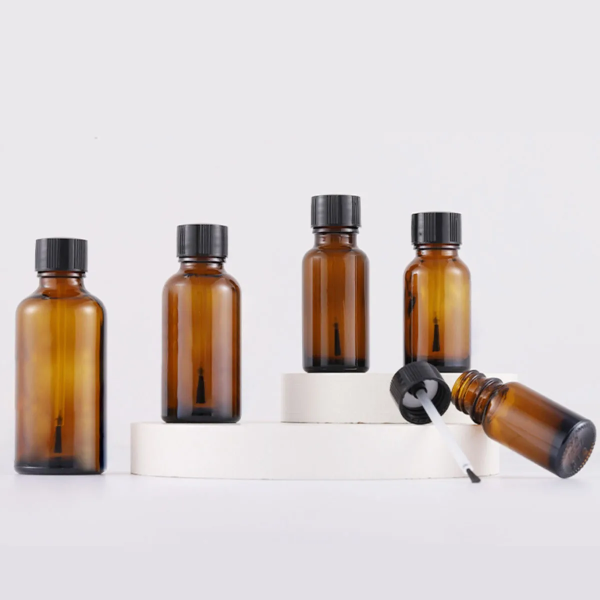 5 мл 10 15 20 30 янтарный/прозрачный многоразовый флакон для лака ногтей горшки