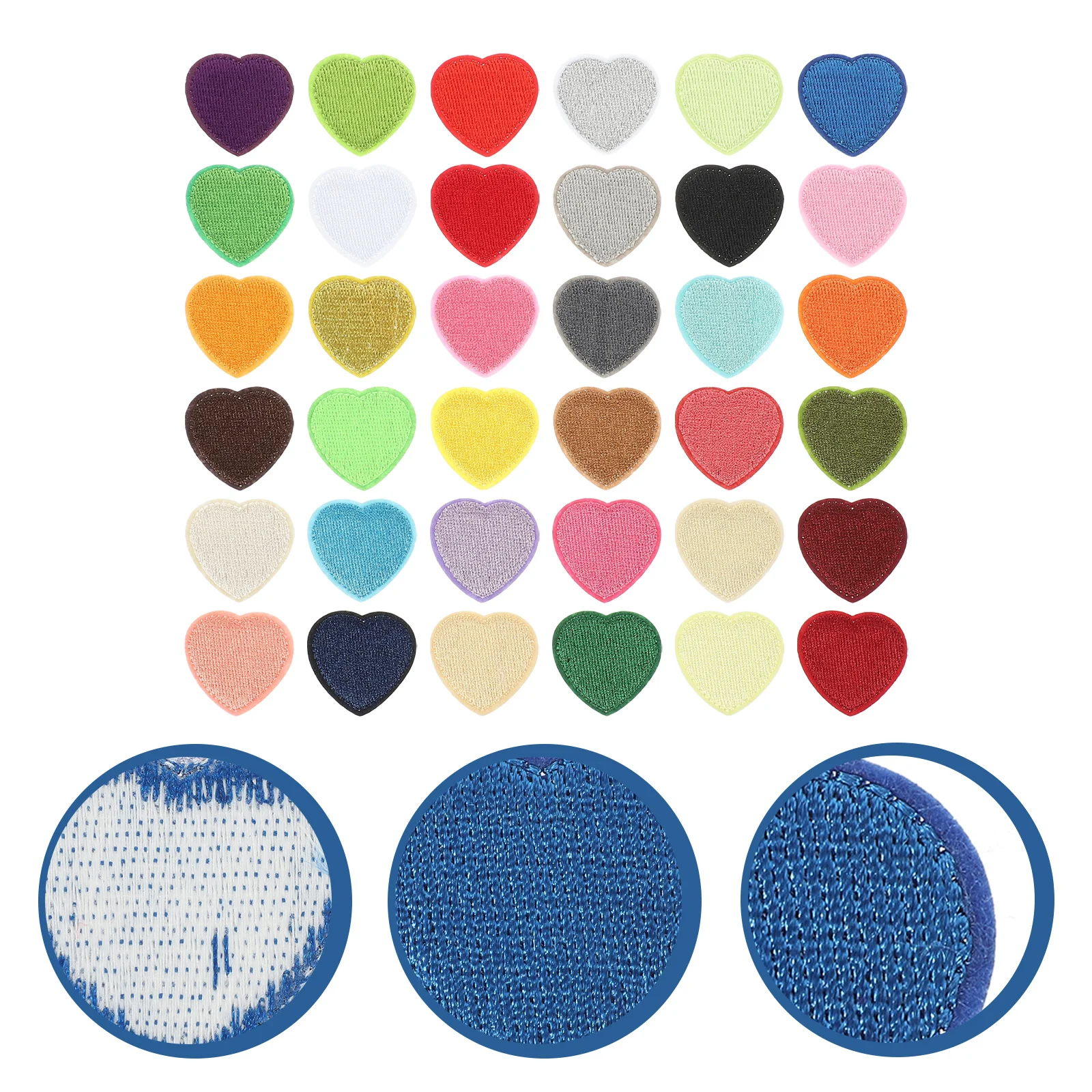 

36 Pcs Patches Heart Clothes Decals Small Iron Applique Mini Sewing Clothing Holes