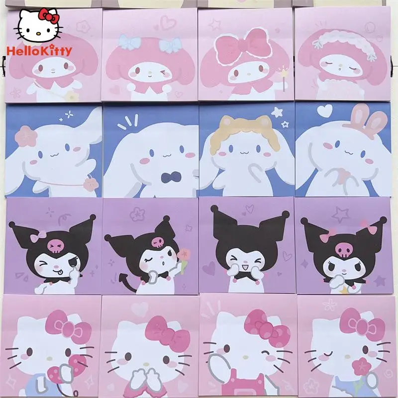 

Липкие заметки Hello Kitty Sanrio аниме Kuromi Cinnamoroll моя мелодия кавайная ученическая мультяшная Милая книга для сообщений Блокнот подарок для девушки
