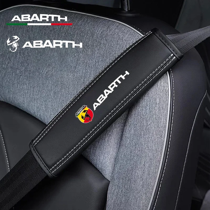 2 шт. кожаный ремень безопасности наппа защитные накладки на плечо для Fiat Abarth 500