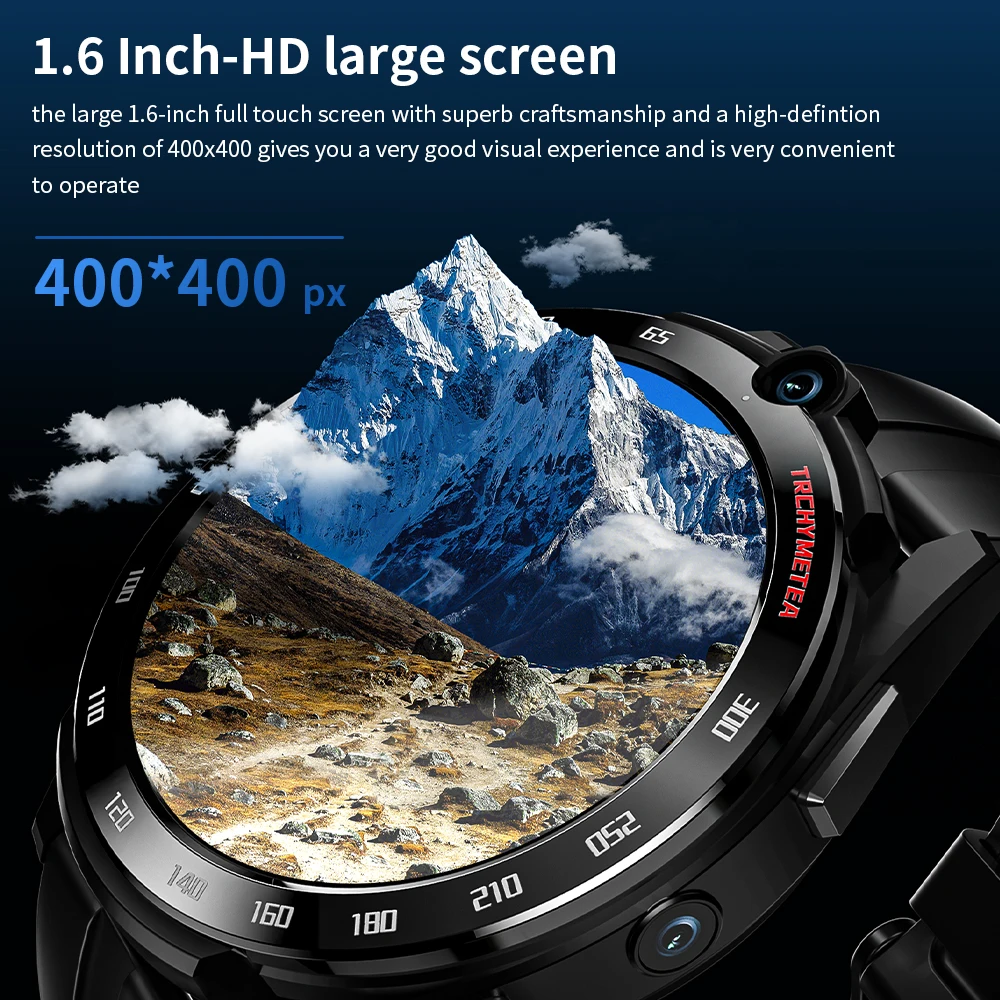LOKMAT APPLLP 4 PRO Android Смарт часы телефон Wifi GPS мужские монитор сердечного ритма 6G + 128G