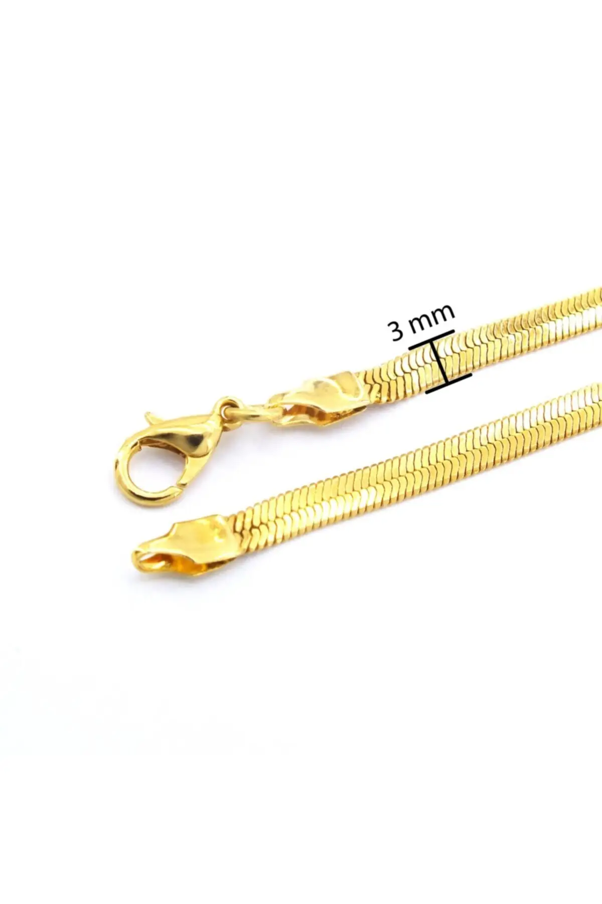 

Women's Fashion Jewelry Necklace Gold plated 3mm Italian chain