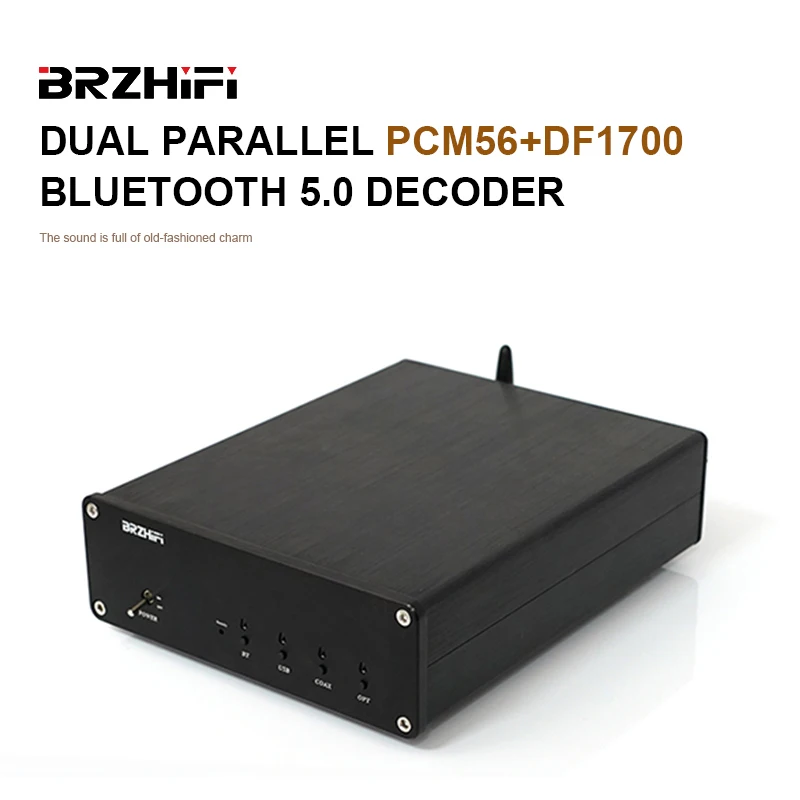 

BRZHIFI Audio Dual Parallel PCM56 + DF1700 Bluetooth 5.0 Decoder HiFi DAC With Fiber Coaxial USB Inputs For Home Theater