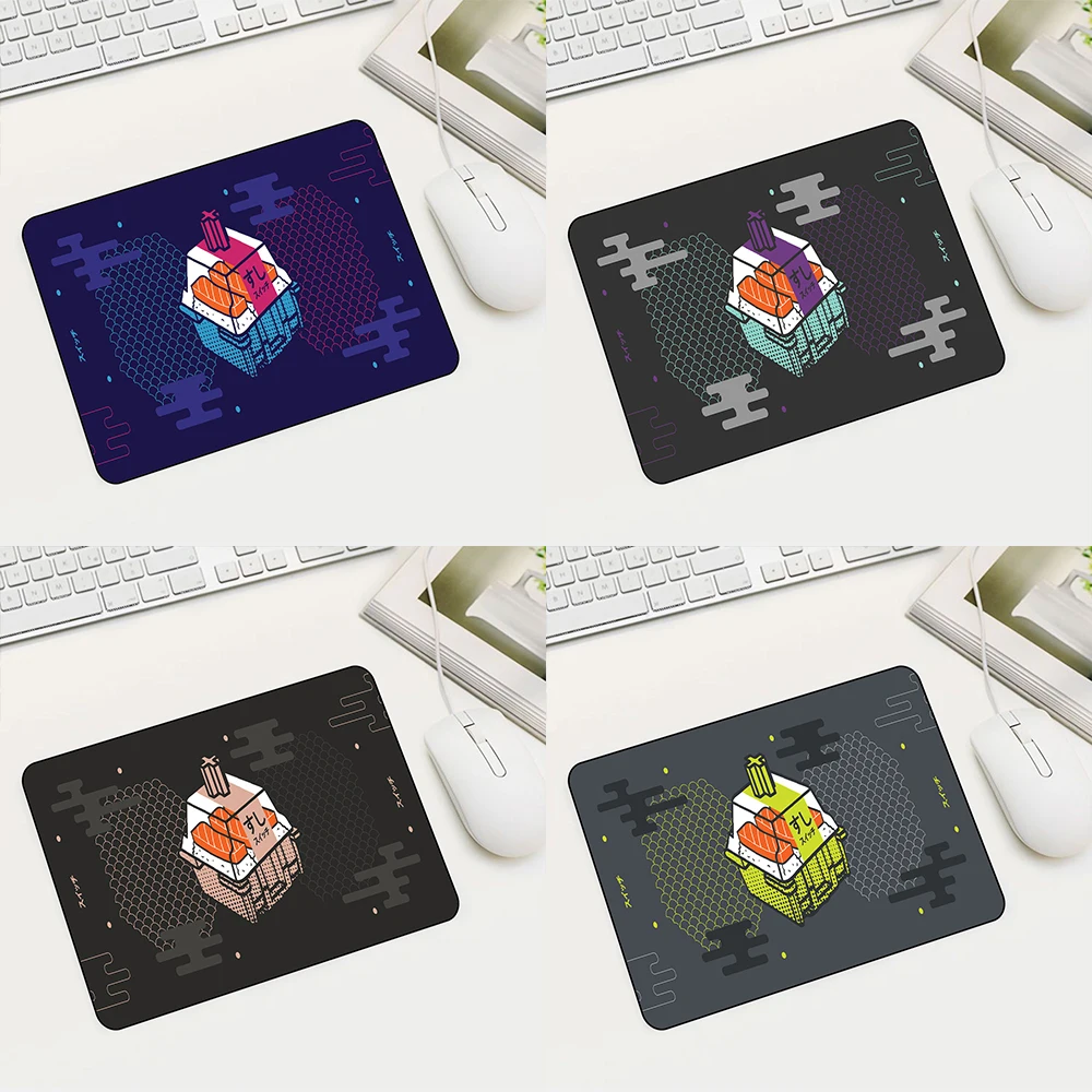 

Drop Shipping Art Sushi Suitchi Small Mouse Pad Laptop PC Gamer Accessories Desktop Keyboard Carpet Gaming Mouse Pad Gaming Desk