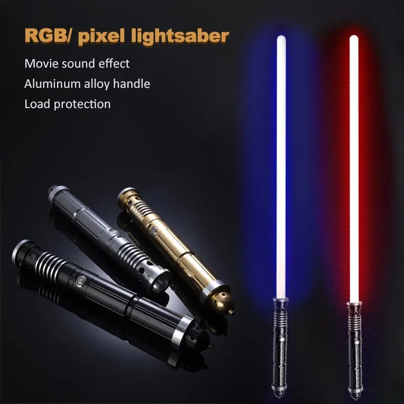 

Световой меч Rgb/ Pixel с металлической ручкой, 15 видов световых мечей, меняющих цвет, для поединок, сценического шоу, светящаяся игрушка, меч, Ро...