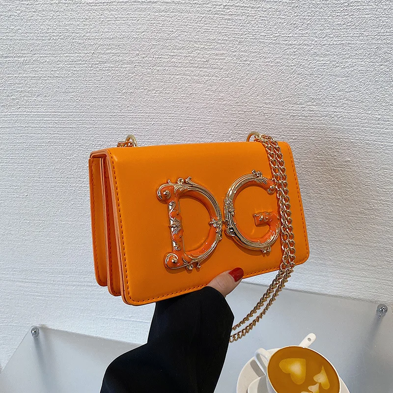

2023 new women's chain bag fashion one-shoulder cross-body armpit bag candy color small square bag
